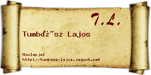 Tumbász Lajos névjegykártya