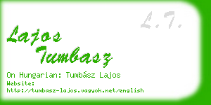 lajos tumbasz business card